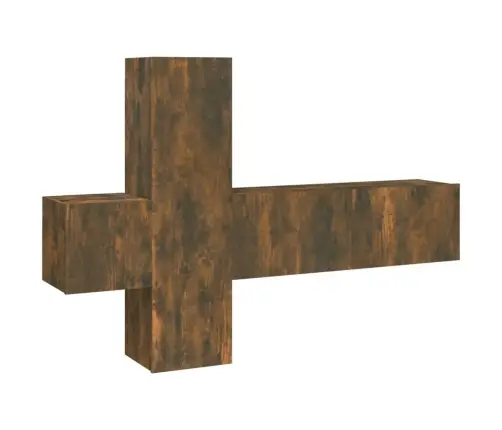 3-Daļīgs Tv Skapīšu Komplekts, Ozola Krāsa, Inženierijas Koks Vidaxl