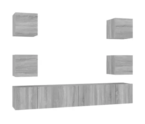 7 -Osaline Telerikappide Komplekt, Hall Sonoma, Tehispuit