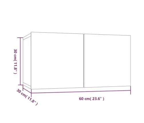 Tv Spintelės, 8Vnt., Dūminio Ąžuolo, 60X30X30cm Mediena Tv Spintelės, 8Vnt., Dūminio Ąžuolo, 60X30X30cm Mediena