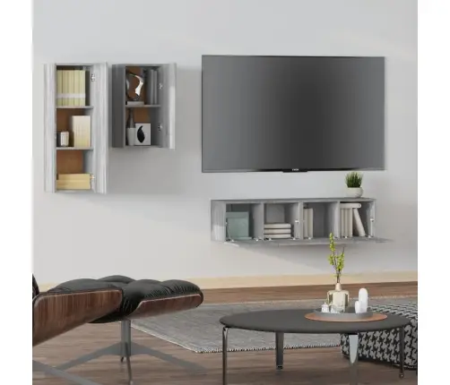 4-Osaline Telerikappide Komplekt, Hall Sonoma, Tehispuit