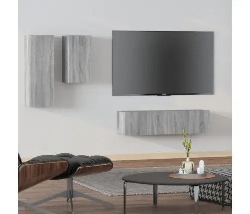 4-Osaline Telerikappide Komplekt, Hall Sonoma, Tehispuit