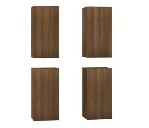 Tv Spintelės, 4Vnt., Rudos Ąžuolo, 30,5X30X60cm Mediena