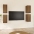 Tv Skapīši, 4 Gab., Ozolkoka, 30,5X30X60 Cm, Inženierijas Koks Vidaxl