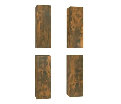 Telerikapid 4 Tk, Suitsutatud Tamm, 30,5X30X90 cm Tehispuit