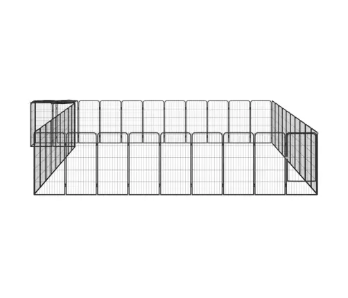 Šunų Aptvaras, 42 Segmentai, Juodas, 50X100cm Plienas