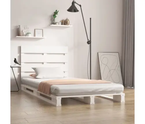 Voodiraam Ilma Madratsita, Valge, 90 X 200 cm Männipuit