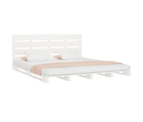 Gulta Bez Matrača, Balts, 180X200 Cm, Priedes Masīvkoks Vidaxl