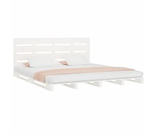 Voodiraam Ilma Madratsita, Valge, 135 X 190 cm Männipuit