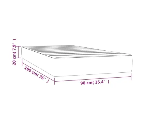 Vedrumadrats, Must, 90X190X20 cm Kangas