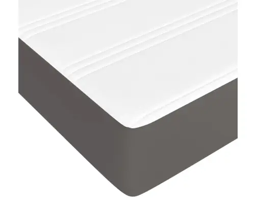 Kabatu Atsperu Matracis, Pelēks, 90X190X20 Cm, Mākslīgā Āda Vidaxl