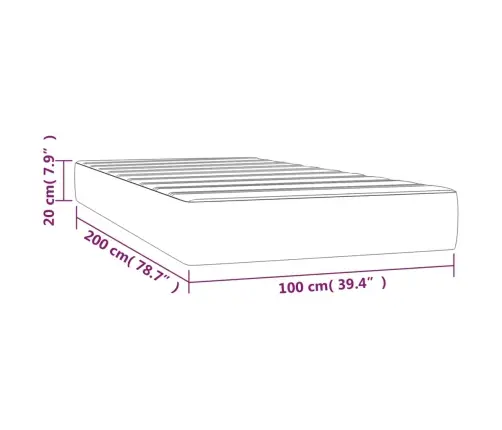 Vedrumadrats, Kreemjas, 100X200X20 cm Kunstnahk