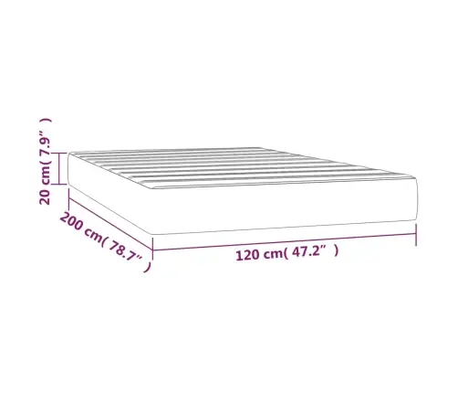 Kabatu Atsperu Matracis, Balts, 120X200X20 Cm, Mākslīgā Āda Vidaxl