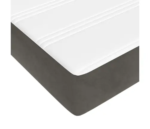 Kabatu Atsperu Matracis, Tumši Pelēks, 120X200X20 Cm, Samts Vidaxl