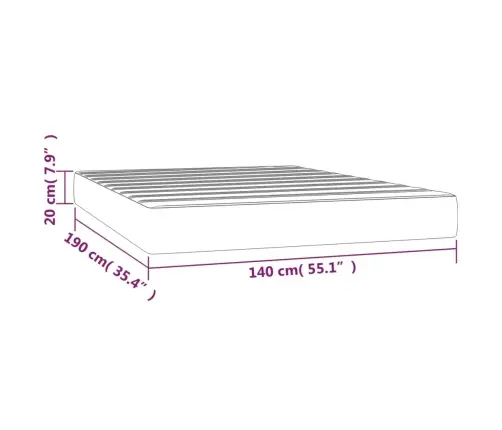 Kabatu Atsperu Matracis, Tumši Brūns, 140X190X20 Cm, Audums Vidaxl