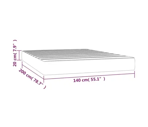 Kabatu Atsperu Matracis, Melns, 140X200X20 Cm, Audums Vidaxl Kabatu Atsperu Matracis, Melns, 140X200X20 Cm, Audums Vidaxl