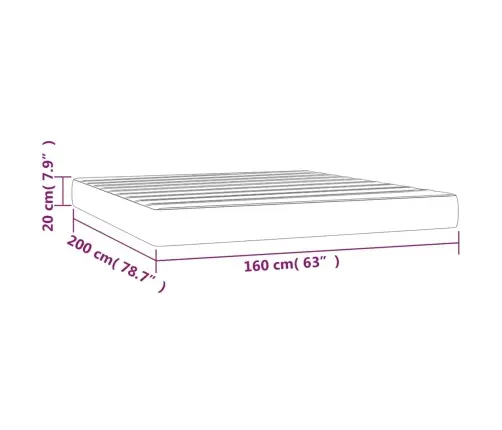 Vedrumadrats, Keskmine, Helehall, 160X200X20 cm Kangas