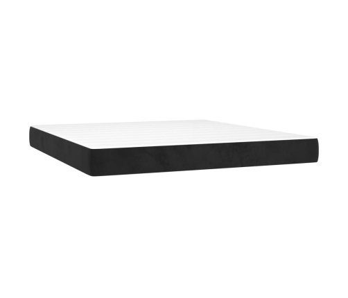 Kabatu Atsperu Matracis, Melns Samts, 160X200X20 Cm Vidaxl