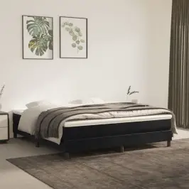 Kabatu Atsperu Matracis, Melns Samts, 160X200X20 Cm Vidaxl