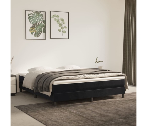 Kabatu Atsperu Matracis, Melns Samts, 160X200X20 Cm Vidaxl