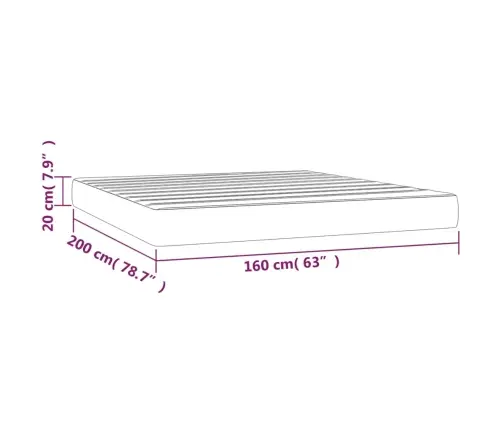Vedrumadrats, Tumeroheline, 160X200X20 cm Samet