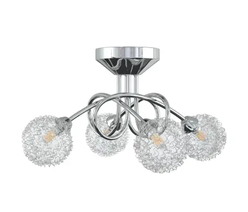 Griestu Lampa Ar Sietveida Abažūriem, 4 G9 Spuldzes Vidaxl