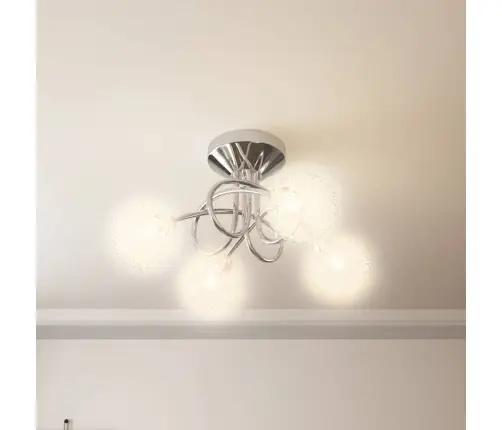 Griestu Lampa Ar Sietveida Abažūriem, 4 G9 Spuldzes Vidaxl