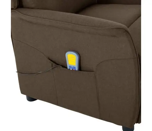 Masāžas Krēsls Brūna 67.5 X 93.5 X 101.5 Cm Audums Un Putas Vidaxl