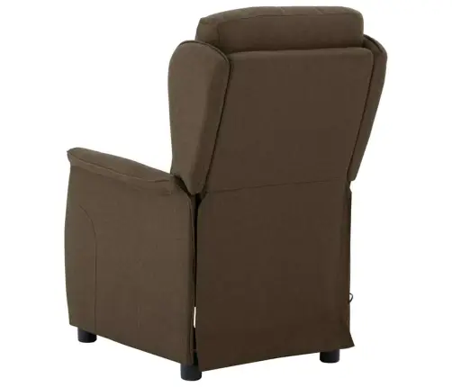 Masāžas Krēsls Brūna 67.5 X 93.5 X 101.5 Cm Audums Un Putas Vidaxl