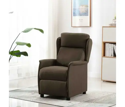 Masāžas Krēsls Brūna 67.5 X 93.5 X 101.5 Cm Audums Un Putas Vidaxl