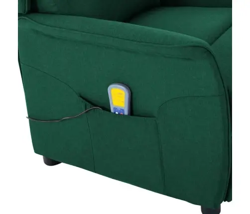 Masažo Kėdė Tamsiai Žalia 93.5 X 67.5 X 101.5 Cm Audinys