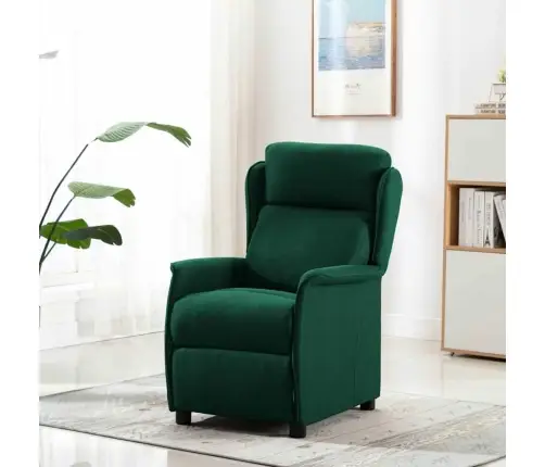 Masažo Kėdė Tamsiai Žalia 93.5 X 67.5 X 101.5 Cm Audinys