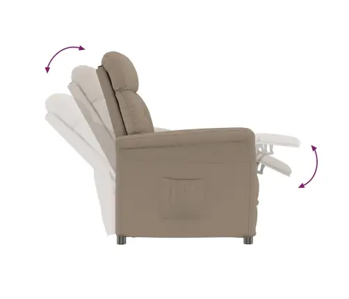 Atpūtas Krēsls Taupe Krāsā Pelēkbrūna 70.5 X 96.5 X 95 Cm Vidaxl