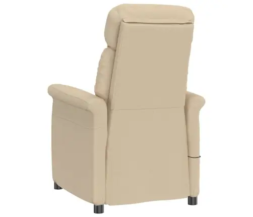 Masāžas Krēsls Krēmkrāsa 70.5 X 96.5 X 95 Cm Audums Un Metāls Vidaxl