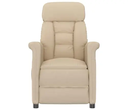 Masāžas Krēsls Krēmkrāsa 70.5 X 96.5 X 95 Cm Audums Un Metāls Vidaxl