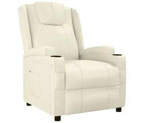 Reguleeritava Seljatoega Tugitool, Kreemjasvalge, Kunstnahk