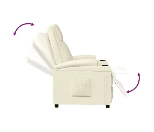 Reguleeritava Seljatoega Tugitool, Kreemjasvalge, Kunstnahk