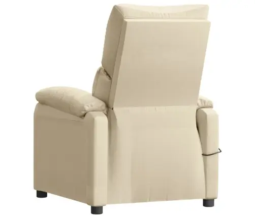 Masāžas Krēsls, Krēmkrāsas Audums Vidaxl
