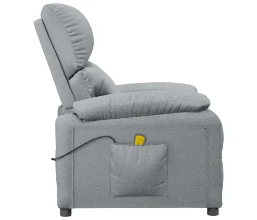 Masāžas Krēsls, Gaiši Pelēks Audums Vidaxl