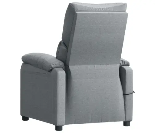 Masāžas Krēsls, Gaiši Pelēks Audums Vidaxl