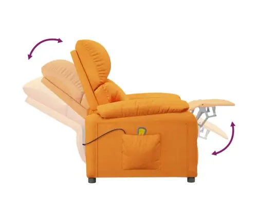 Masāžas Krēsls, Dzeltens Audums Vidaxl