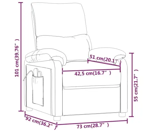 Masāžas Krēsls, Dzeltens Audums Vidaxl
