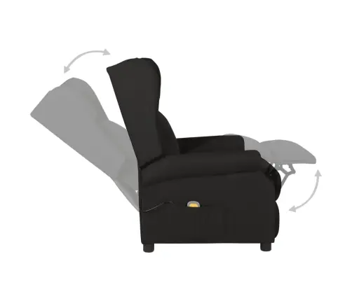 Masāžas Krēsls, Melns Audums Vidaxl