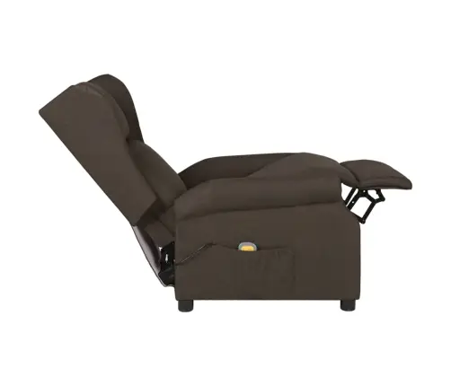 Masāžas Krēsls, Tumši Brūns Audums Vidaxl