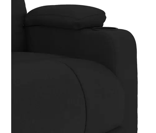 Atlošiamas Krėslas, Juodos Spalvos, Audinys