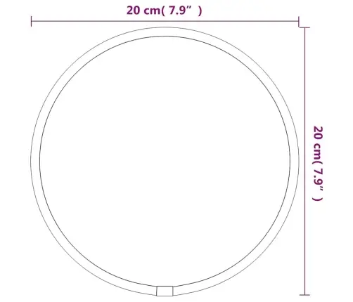 Seinapeegel, Hõbedane, Ø 20 cm Ümmargune