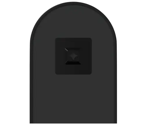 Seinapeegel, Must, 40 X 15 cm Ovaalne