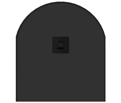 Seinapeegel, Must, 80 X 35 cm Ovaalne