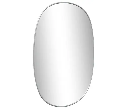 Sieninis Veidrodis, Sidabrinės Spalvos, 50X35Cm