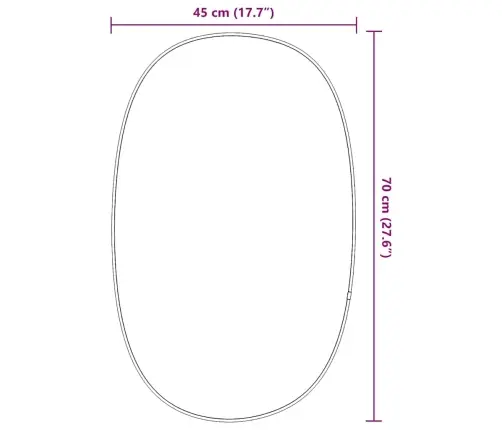 Sienas Spogulis, Sudraba Krāsā, 70X45 Cm Vidaxl