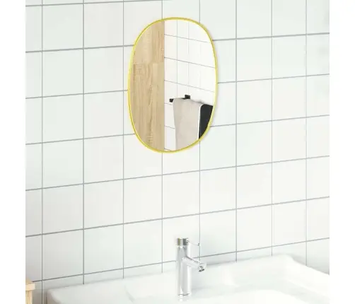 Sienas Spogulis, Zelta Krāsā, 30X25 Cm Vidaxl